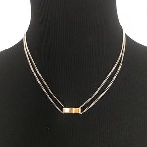 MARC by MARC JACOBS Silver and gold Bow Necklace